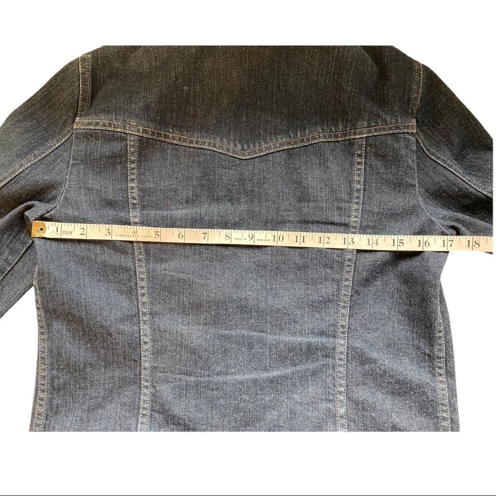 Theory Women's Dark Denim Jean Jacket size M - Picture 7 of 11